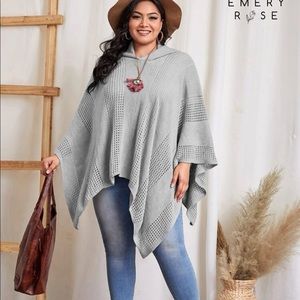 Emery rose poncho (one size)